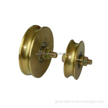 double bearing grooved door wheels with belt bolts&nuts